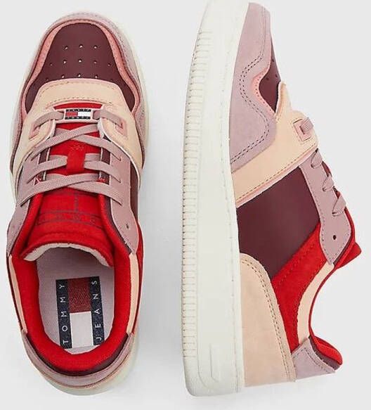 Tommy Hilfiger Tommy Jeans Dames Low Nubuk Deep Rouge ROOD