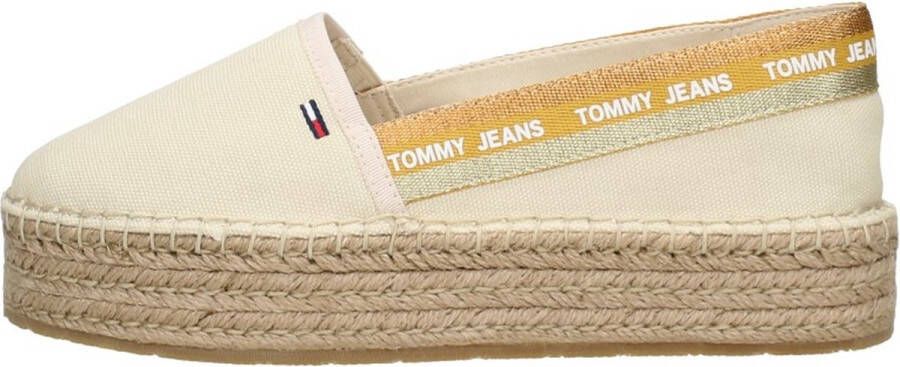 Tommy Hilfiger Tommy Jeans Flatform Espadrille Sandalen Touwzool gebroken wit