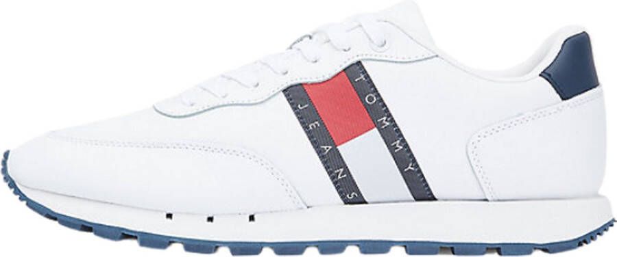 TOMMY JEANS Tommy Hilfiger Leather Runner TJM Essentials Heren Sneakers Wit - Foto 2