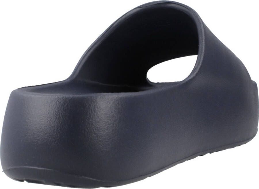 TOMMY JEANS Slippers TJW CHUNKY FLATFORM SLIDE plateau zomerschoen slippers met contrasterende logo-opdruk