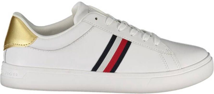 Tommy Hilfiger Plateausneakers ESSENTIAL COURT SNEAKER STRPS vrijetijdsschoen lage schoen veterschoen met typische strepen