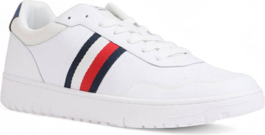 Tommy Hilfiger Plateausneakers TH BASKET CORE LITE vrijetijdsschoen lage schoen veterschoen met gepolsterde schacht