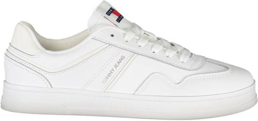TOMMY JEANS Plateausneakers THE GREENWICH LEATHER vrijetijdsschoen lage schoen veterschoen in basket-look