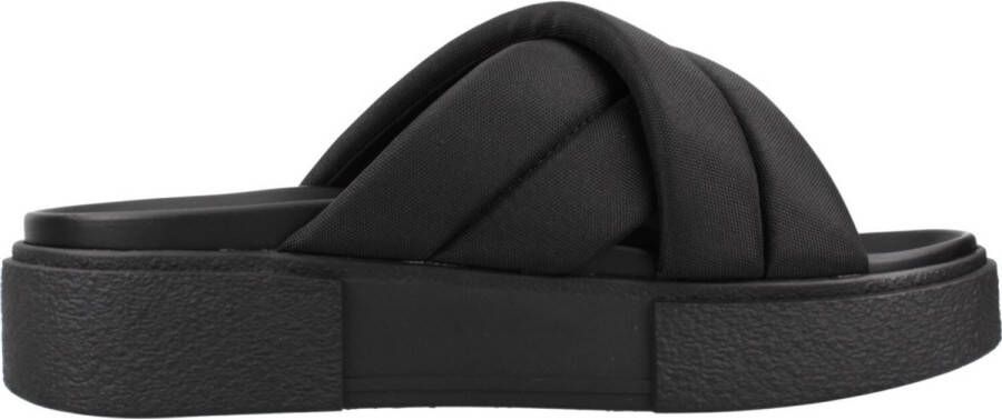 TOMMY JEANS Slippers TJW FLATFORM SANDAL plateau zomerschoen instapschoen met gewatteerde bandages