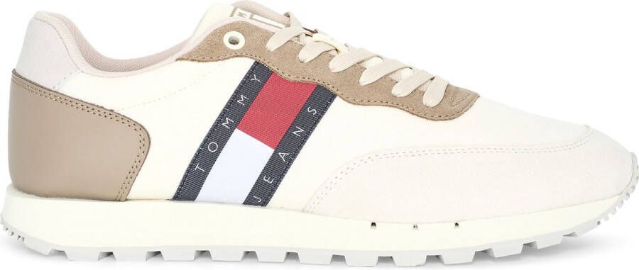 Tommy Hilfiger Leren hardloopschoenen Beige Heren