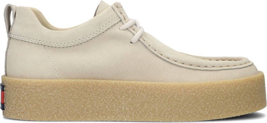 TOMMY JEANS Suede Sh Veterschoenen Dames Beige