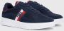 Tommy Hilfiger Lightweight Corporate Heren Sneakers Sport Casual Schoenen Navy Blauw FM0FM02661-DW5 - Thumbnail 1