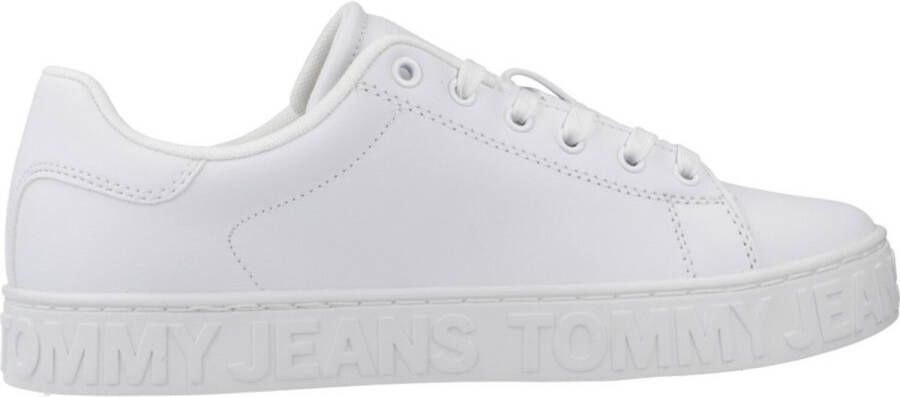 TOMMY JEANS Plateausneakers TJW LOGO OUTSOLE SNEAKER ESS vrijetijdsschoen lage schoen veterschoen met zijlogo-vlag