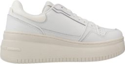 TOMMY JEANS Sneakers met sleehak TJW RETRO BASKET FLATFORM sleehak plateau vrijetijdsschoen veterschoen met perforatiepatroon
