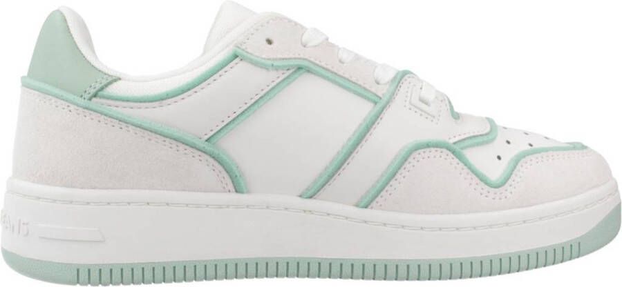 TOMMY JEANS Tjw Retro Basket Foam Edge Sneakers Leren Sneaker Dames Wit