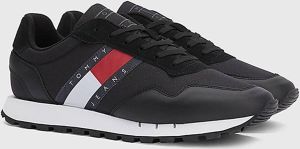 TOMMY JEANS Tommy Hilfiger Retro Leather TJM Essential Heren Sneakers Zwart
