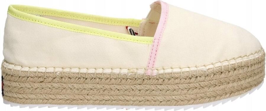Tommy Jeans Dames Espadrilles Beige Ingesloten