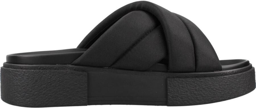 TOMMY JEANS Slippers TJW FLATFORM SANDAL plateau zomerschoen instapschoen met gewatteerde bandages