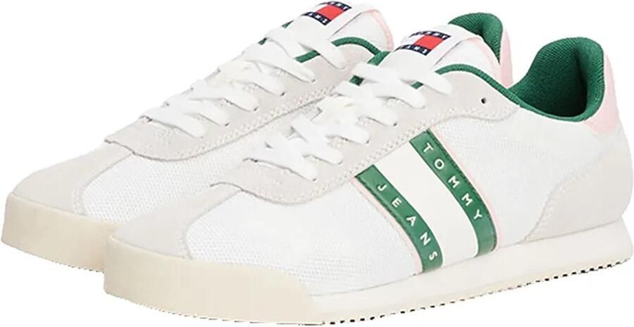 TOMMY JEANS Sneakers TJW LOW PROFILE RUNNER vrijetijdsmode lage schoen veterschoen met contrasterende afwerking