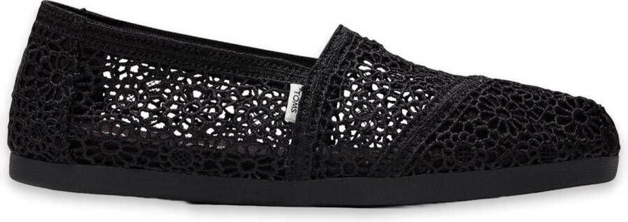 TOMS Alpargata Met Kant Black Moroccan Crochet