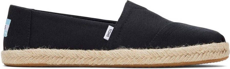 TOMS Women's Alpargata Rope Recycled Cotton Sneakers zwart