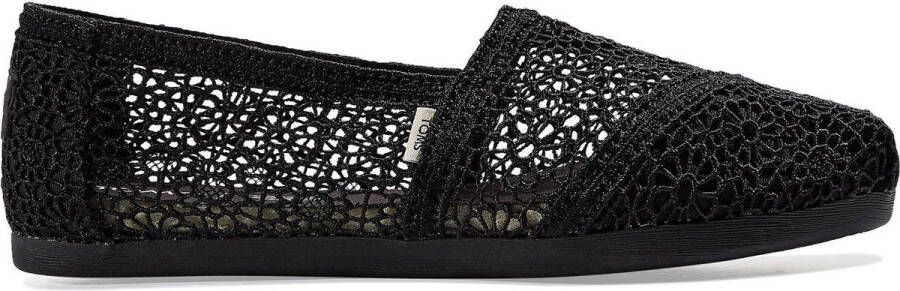 TOMS Alpargata Met Kant Black Moroccan Crochet