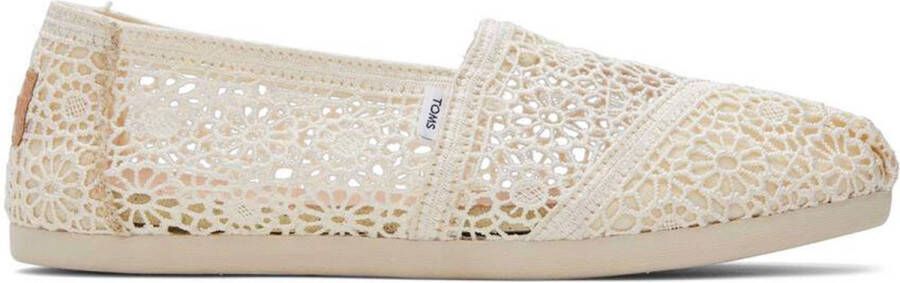 TOMS Alpargata Met Kant Beige Narural Moroccan Crochet