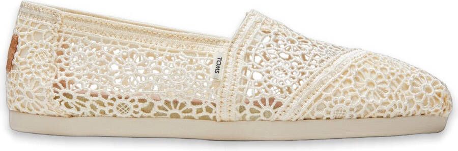 TOMS Alpargata Met Kant Beige Narural Moroccan Crochet