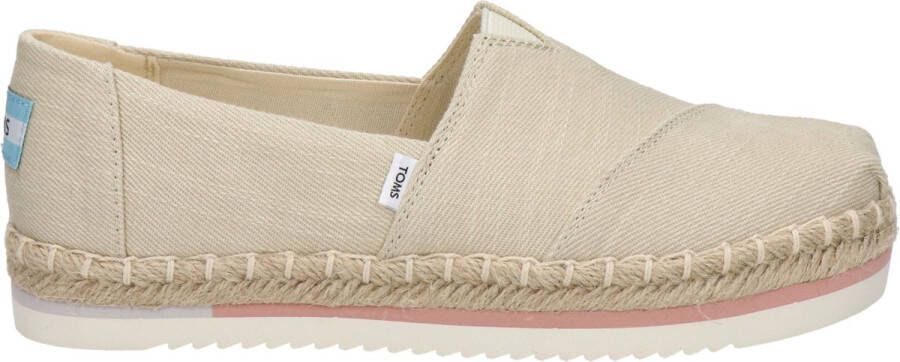 TOMS Alpargata Platform Rope Espadrilles Dames Beige