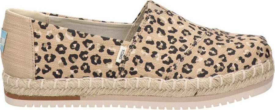 TOMS Espadrilles Dames Instappers Damesschoenen Canvas Leopardprint Alpargata Plat Leop Leopard
