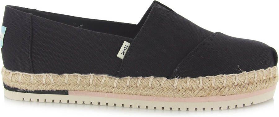 TOMS Espadrilles Dames Instappers Damesschoenen - Alpargata Platfor Zwart
