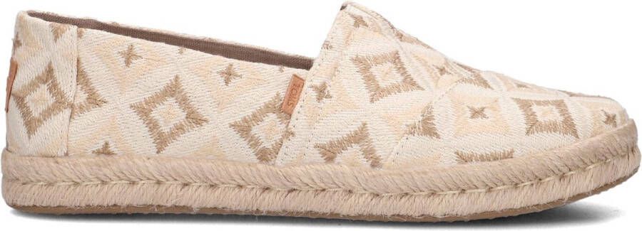 TOMS Espadrilles Dames Alpargata R Print Maat: 39 Materiaal: Textiel Kleur: Beige
