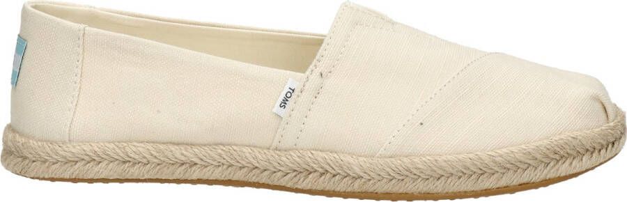 TOMS Espadrilles Female Instappers Damesschoenen Canvas Alpargata Rope Gebroken wit