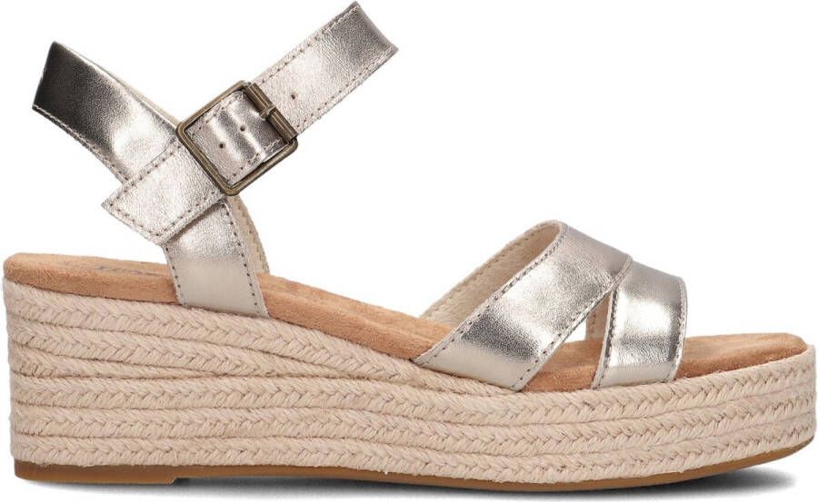 TOMS Audrey Sandalen Met Sleehak Dames Goud