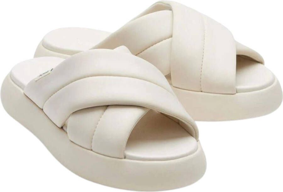 TOMS Beige Alpargata mallow crossover slippers beige