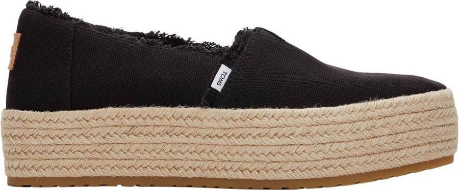 Toms Valencia Platform Espadrille 10019795 Zwart