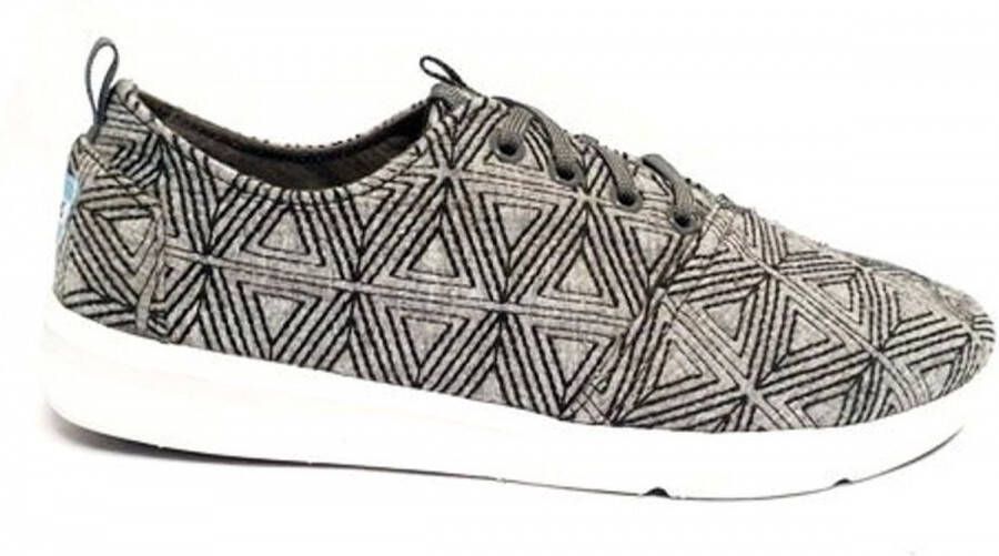 TOMS Del Rey Sneaker 10008108 Grey angular Embroidert