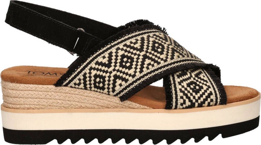 TOMS Diana Crossover Sandalen Dames Zwart