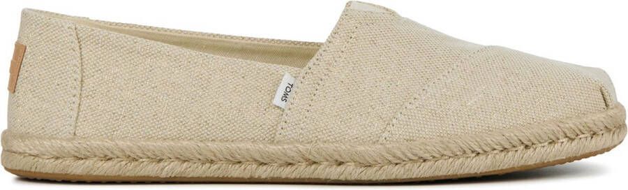 TOMS Espadrilles Female Instappers Damesschoenen Canvas Alpargata ropemet Beige combi