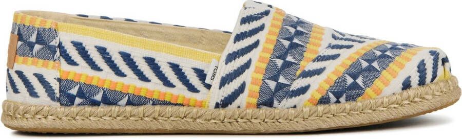 TOMS Espadrilles Female Instappers Damesschoenen Canvas Alpargata rope pr Blauw wit