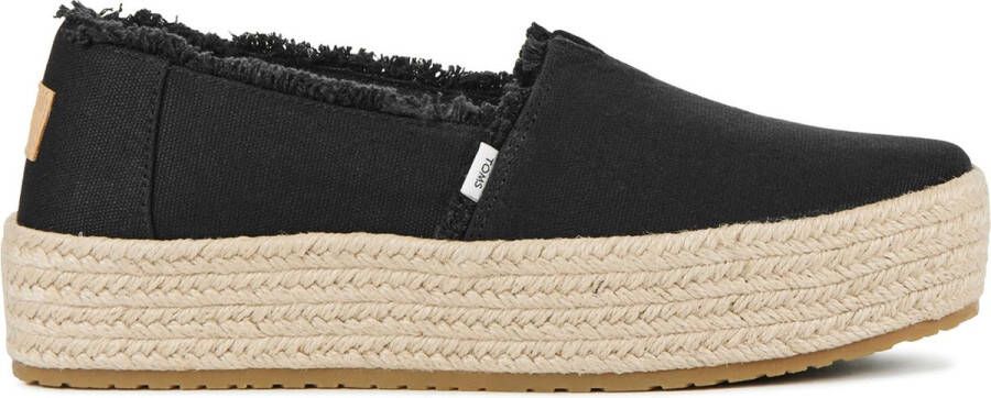 TOMS Espadrilles Female Instappers Damesschoenen Canvas Valencia Zwart
