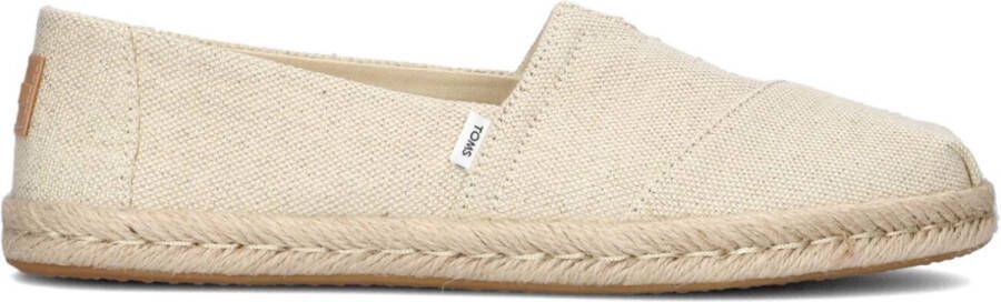 TOMS Espadrilles Female Instappers Damesschoenen Canvas Alpargata ropemet Beige combi