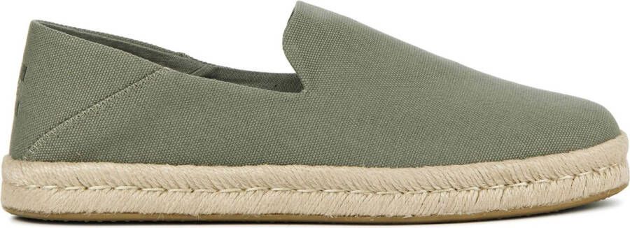 TOMS Espadrilles Heren Instappers Herenschoenen Canvas Santiago Groen