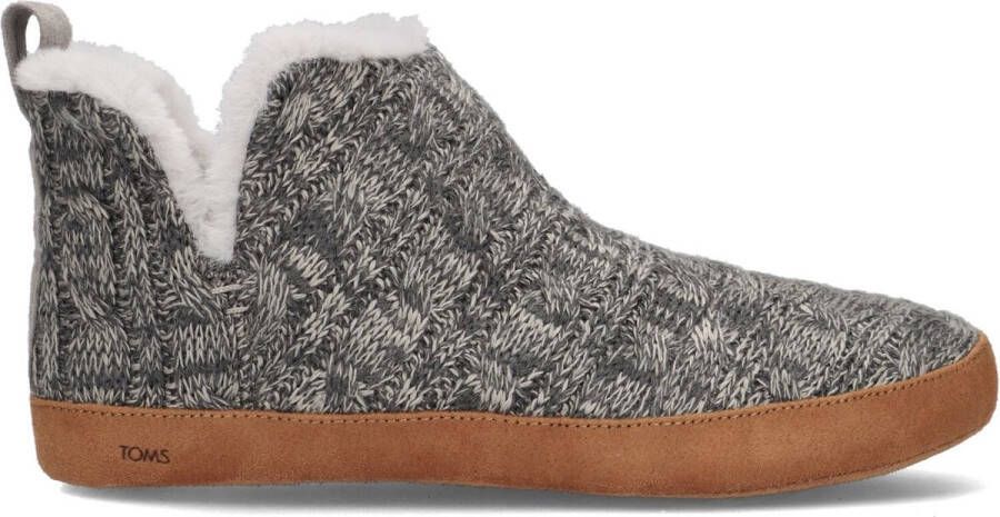 TOMS Gezellige Grijze Gebreide Pantoffels Lola Gray Dames