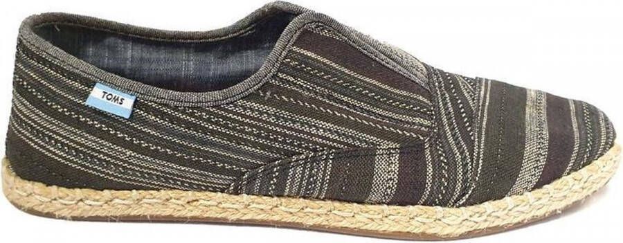 TOMS Palmera Dames Espadrilles 10007863 Black Metallic Stripe