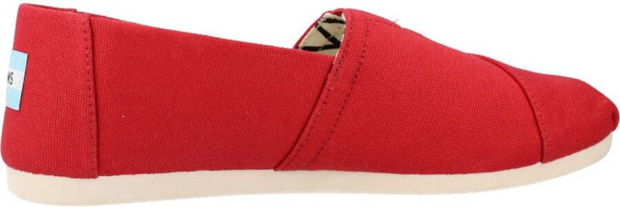 TOMS RED RECYCLED COTTON CANVAS Rood