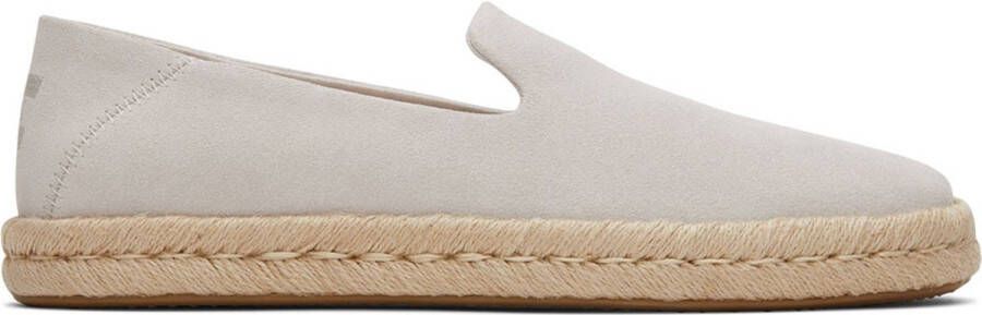 TOMS Santiago espadrille van suède met raffia details