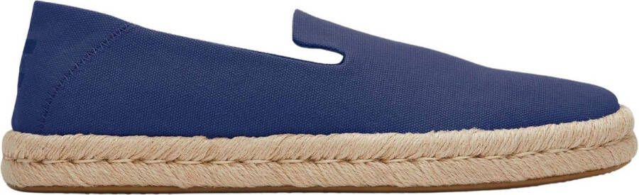 TOMS Santiago Recycled Cotton Canvas Blue Slip-on