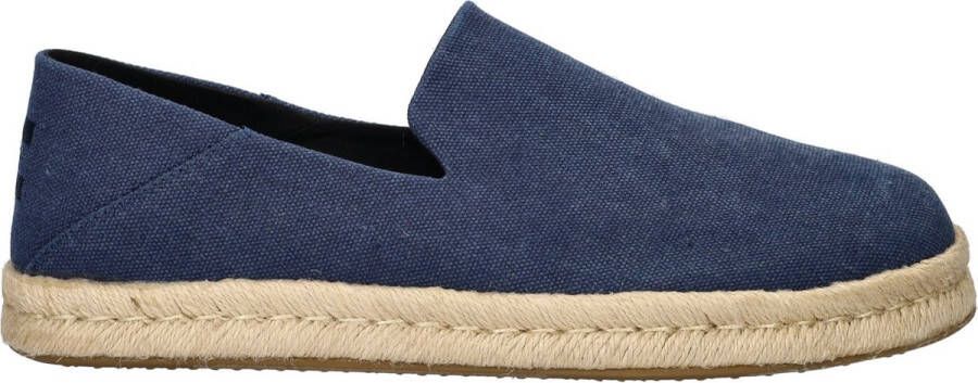 TOMS Santiago Recycled Cotton Canvas Blue Slip-on