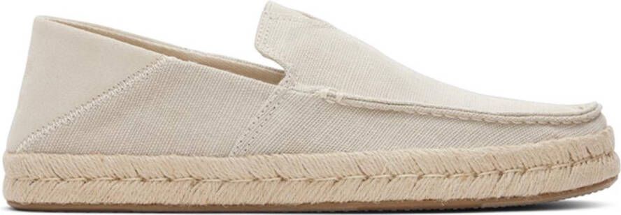 TOMS Shoes Toms Alonso Heritage Canvas Gebroken Wit Touwzool Loafers