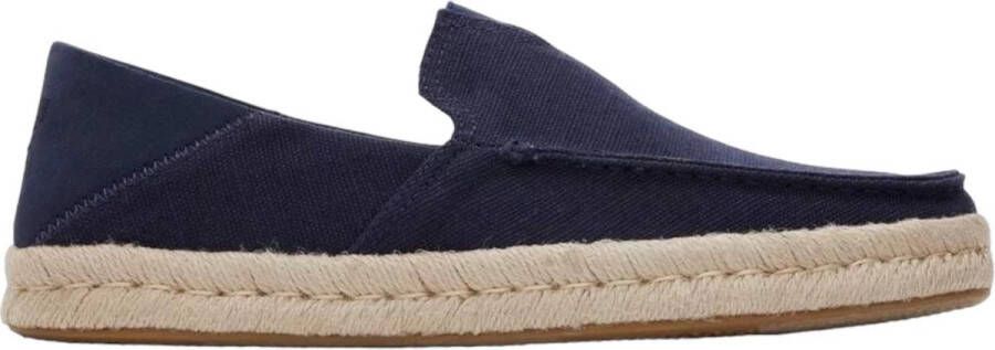 TOMS Shoes Toms Alonso Heritage Canvas Navy Touwzool Loafers