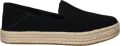 TOMS Espadrilles Dames Carolina Canvas Zwart - Zwart