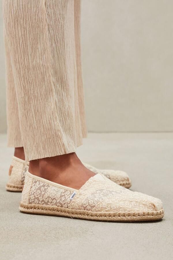 TOMS Espadrilles Female Instappers Damesschoenen Canvas Alpargata. rope bot Gebroken wit - Foto 3