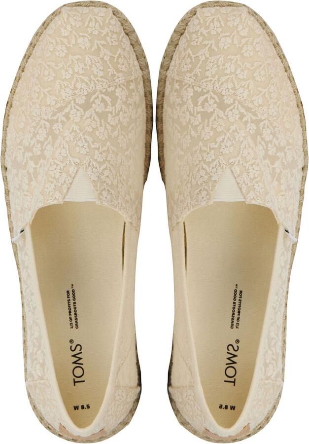 TOMS Espadrilles Female Instappers Damesschoenen Canvas Alpargata. rope bot Gebroken wit - Foto 2