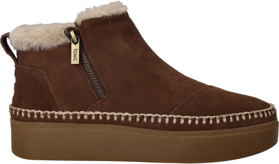TOMS Enkellaarsjes donkerbruin